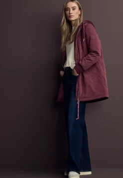 Lange blouson met capuchon