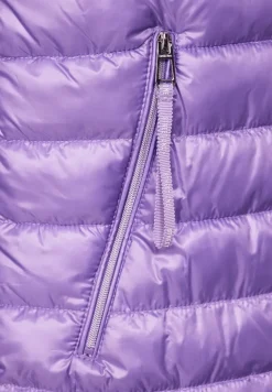 Lange gewatteerde bodywarmer met capuchon
