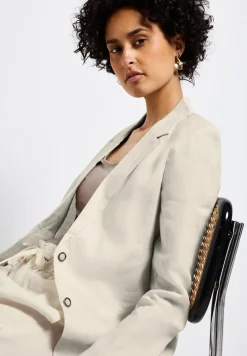 Lange linnen blazer