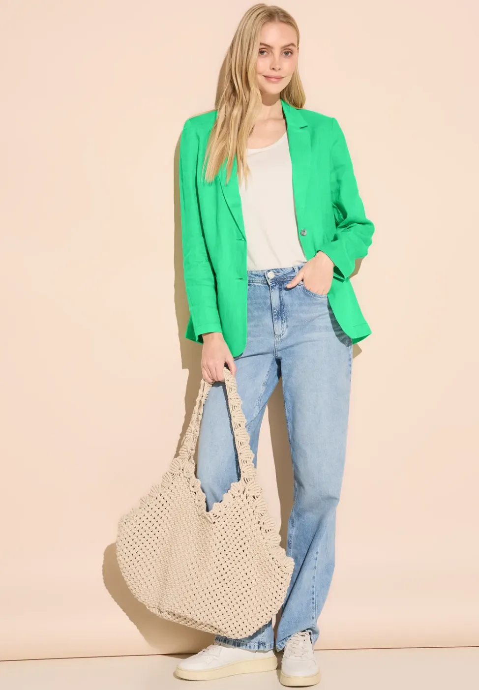 Lange linnen blazer
