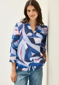 Lange overhemdblouse met print