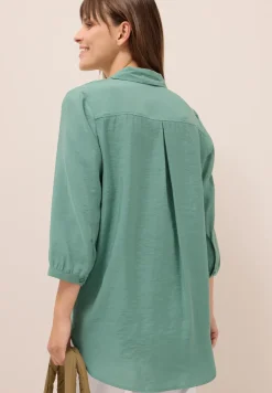 Lange blouse in effen kleur
