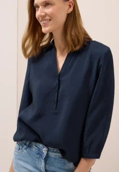 Lange blouse in effen kleur