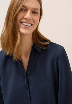 Lange blouse in effen kleur