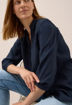 Lange blouse in effen kleur