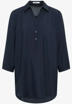 Lange blouse in effen kleur
