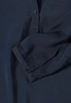 Lange blouse in effen kleur