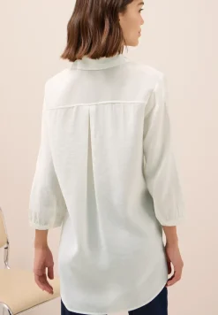 Lange blouse in effen kleur