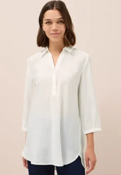 Lange blouse in effen kleur