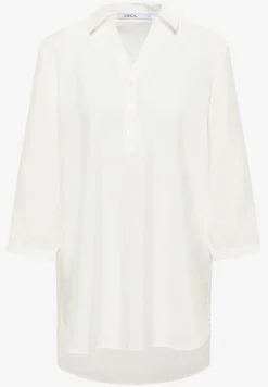 Lange blouse in effen kleur