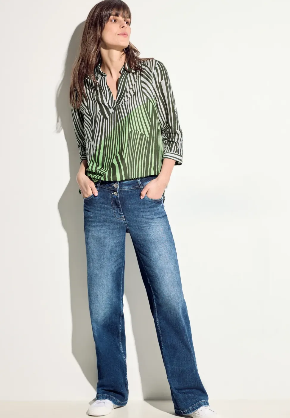 Lange blouse met strepen