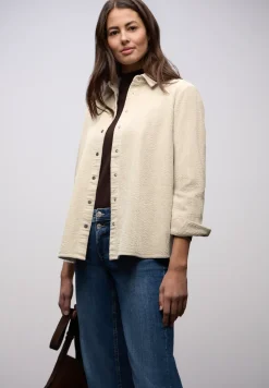 Lange corduroy overhemdblouse