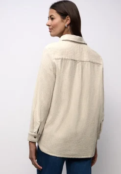 Lange corduroy overhemdblouse