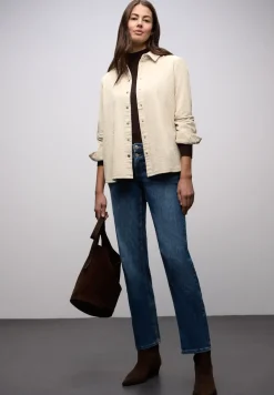 Lange corduroy overhemdblouse