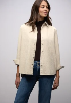 Lange corduroy overhemdblouse