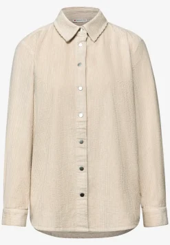 Lange corduroy overhemdblouse