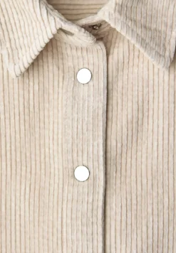 Lange corduroy overhemdblouse