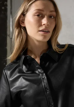 Lederlook jurk