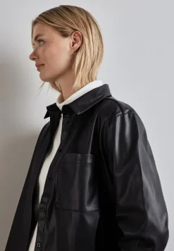 Lederlook blouse