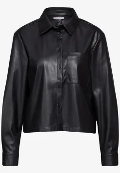 Lederlook blouse