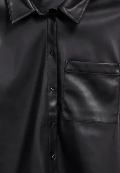 Lederlook blouse