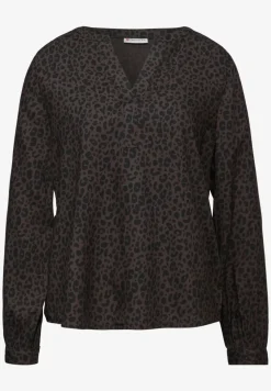 Leo blouse met gespleten hals