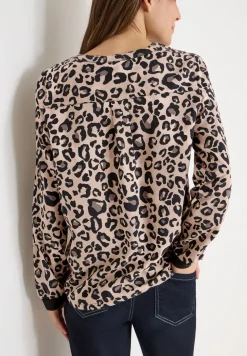 Leo blouse met gespleten hals