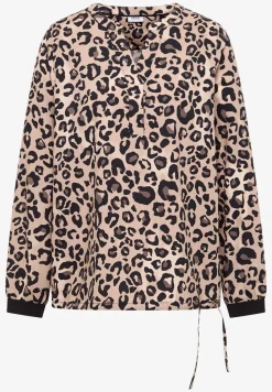 Leo blouse met gespleten hals