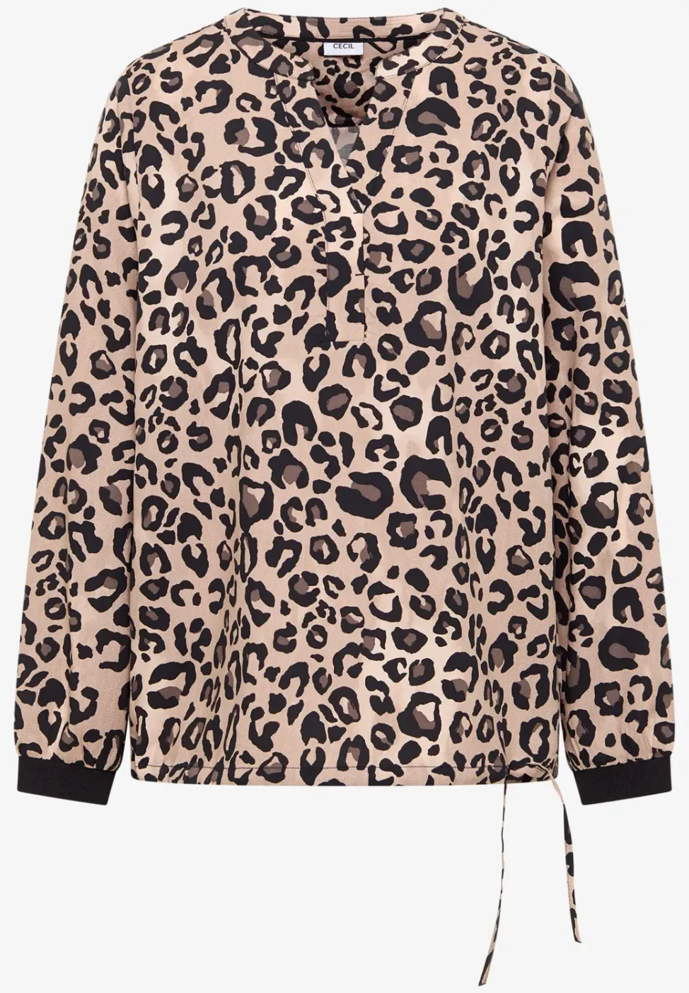 Leo blouse met gespleten hals