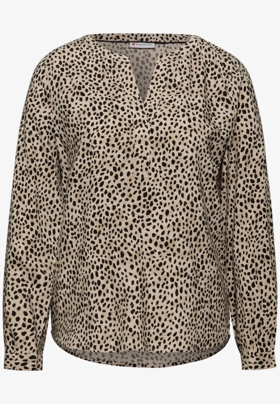 Leo blouse met gespleten hals