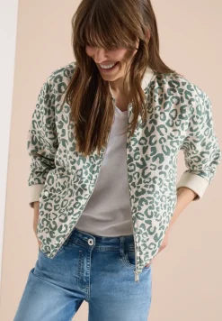 Leo-look blouson van linnenmix