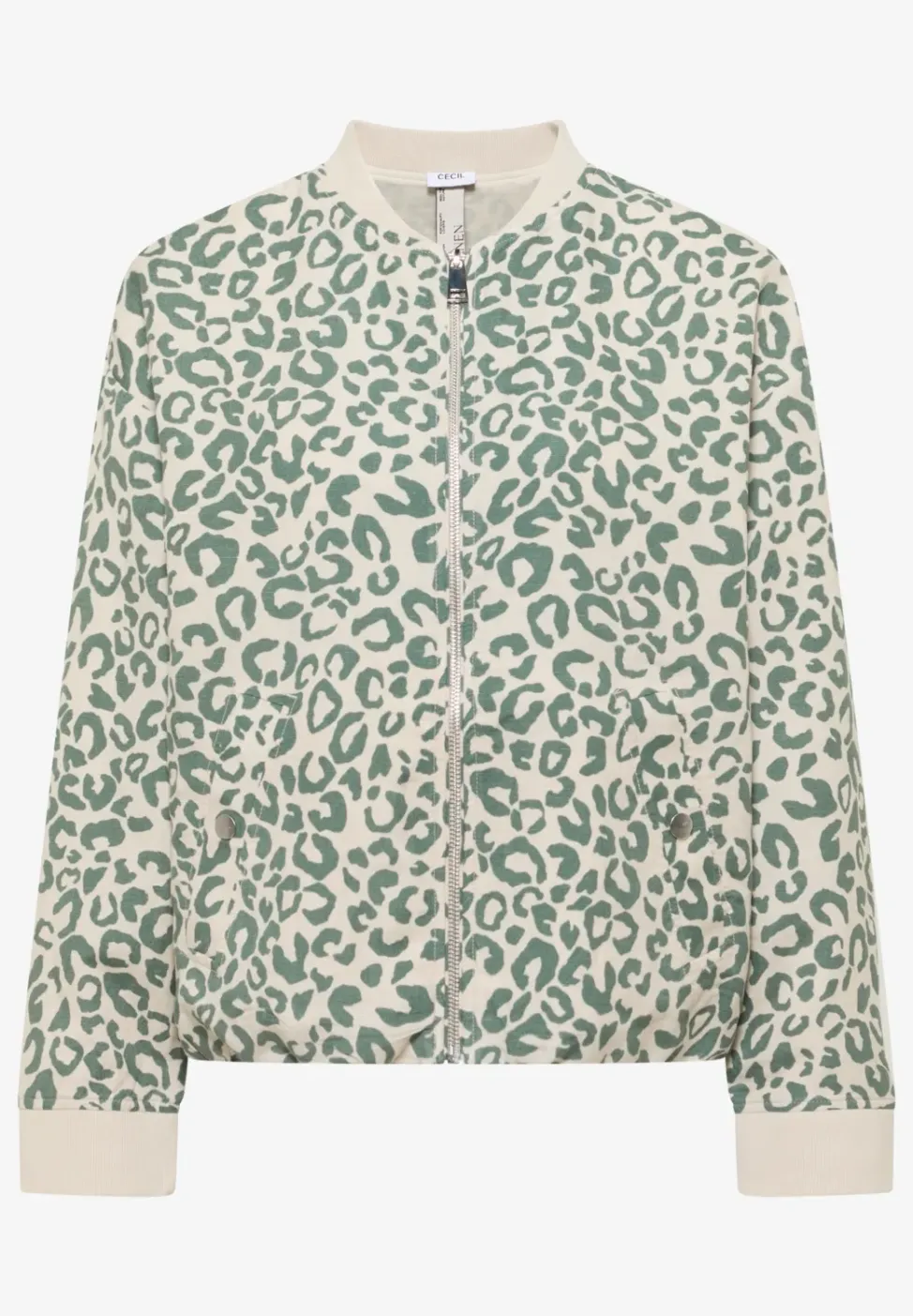 Leo-look blouson van linnenmix