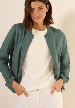 Lichtgewicht linnen blouson
