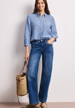 Linnen blouse met 3/4 mouwen