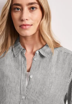 Linnen blouse met 3/4 mouwen en strepen