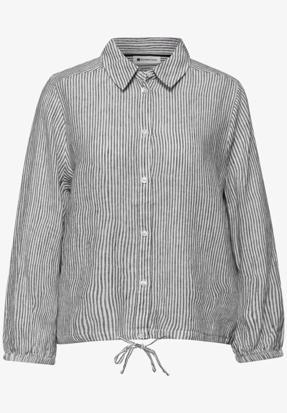 Linnen blouse met 3/4 mouwen en strepen