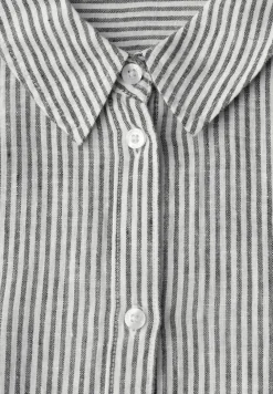 Linnen blouse met 3/4 mouwen en strepen