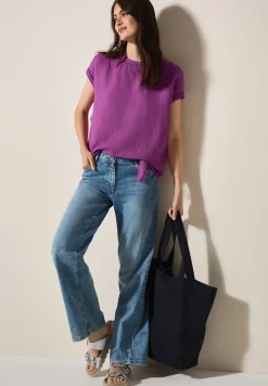 Linnen blouse met knopen
