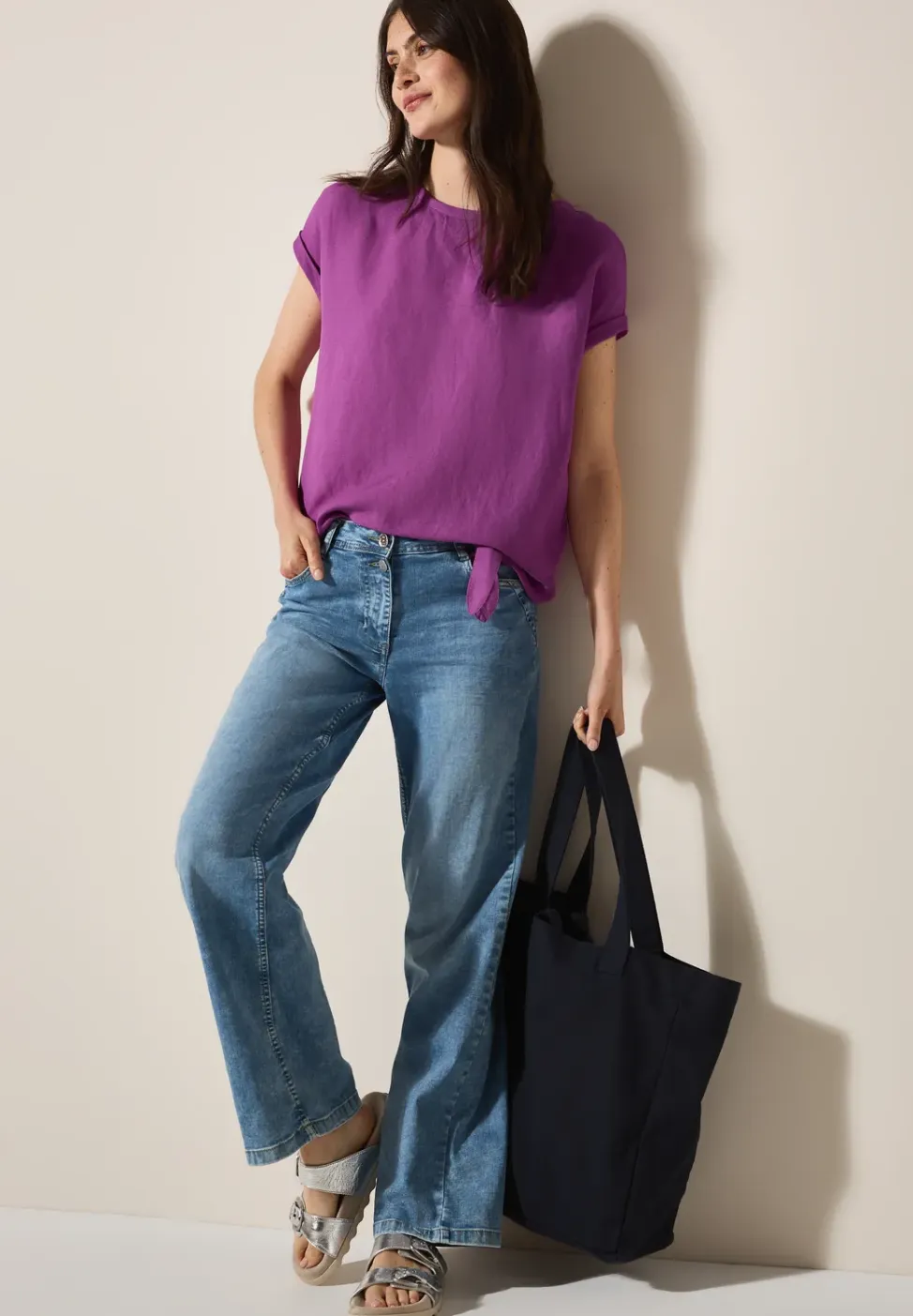 Linnen blouse met knopen