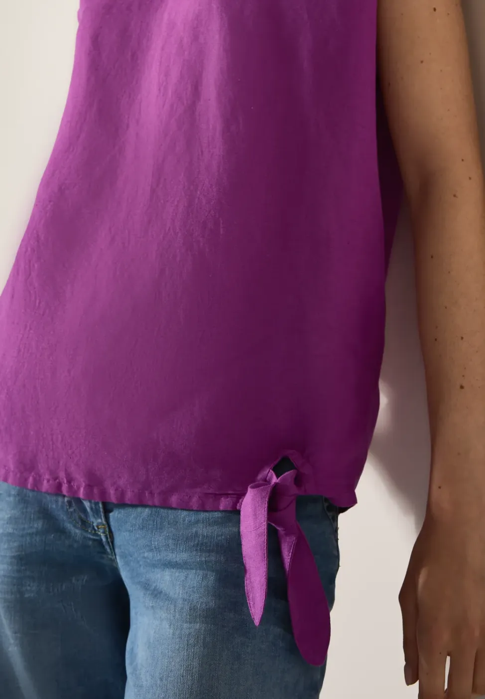 Linnen blouse met knopen