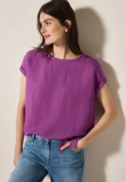 Linnen blouse met knopen
