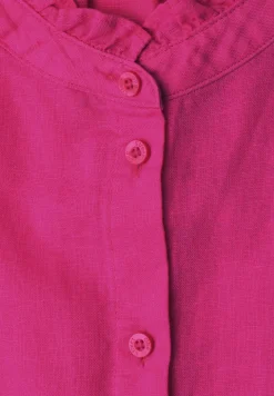 Linnen blouse met ruches
