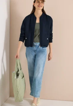 Linnen blouson met rimpels