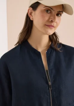 Linnen blouson met rimpels