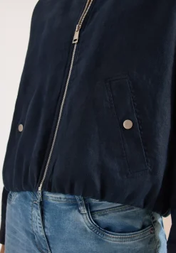 Linnen blouson met rimpels
