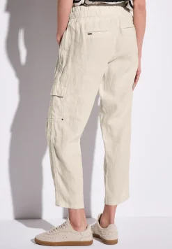 Linnen broek in cargolook