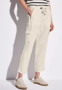 Linnen broek in cargolook
