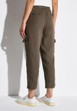 Linnen broek in cargolook