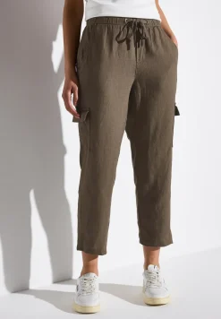 Linnen broek in cargolook