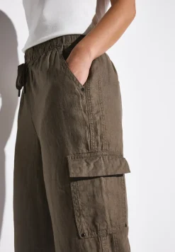 Linnen broek in cargolook